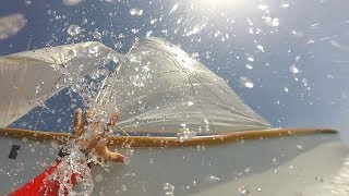 Mirror Dinghy Sailing Capsize and Recovery [upl. by Nyletak746]