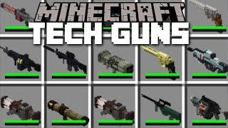 Minecraft TECH GUN MOD  PLAY WITH DEATH RAYS AND ZAP YOUR ENEMIES Minecraft [upl. by Merrily]