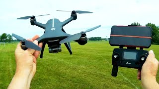 Holystone HS700E EIS 4K GPS Drone Flight Test Review [upl. by Ianej]