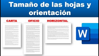 COMO CAMBIAR EL TAMAÑO DE LA PÁGINA Y LA ORIENTACIÓN [upl. by Renaldo]