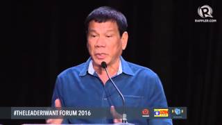 WATCH Rodrigo Dutertes speech at the TheLeaderIWant Forum [upl. by Leen]