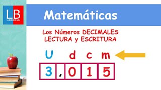 Los Números DECIMALES LECTURA y ESCRITURA ✔👩‍🏫 PRIMARIA [upl. by Yaja355]