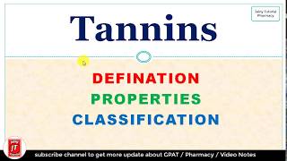 Introduction to Tannins in pharmacognosy  tannins pharmacognosy by vikas medical lecture [upl. by Burley606]