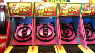 Playing Skee Ball At Chuck E Cheese amp JACKPOT [upl. by Gora]