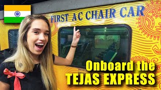 Indias Tejas Express  Mumbai to Goa [upl. by Anelle280]