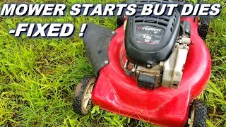 Fixing a Mower that starts but then dies [upl. by Nahtanoj]