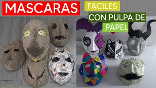 MASCARAS HECHAS DE PAPEL PAPER MACHE MASKS [upl. by Irodim]