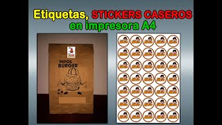 Etiquetas STICKERS CASEROS en impresora A4 [upl. by Kone]