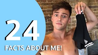 What size trunks do I wear I 24 Facts About Me  Tom Daley [upl. by Inalej]