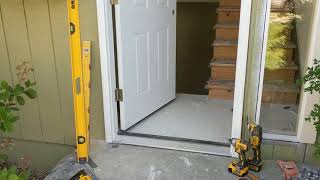 Jeld Wen Front Door Installation  Really crappy products and craftsmanship PART 1 [upl. by Klarika811]