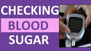 Checking Blood Sugar Glucose Level  How to Use a Glucometer Glucose Meter [upl. by Akinaj]