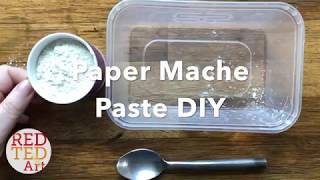 How to make Paper Mache Paste without glue  Fast Easy ONLY TWO INGREDIENTS Papier Mache Recipe [upl. by Agnes]