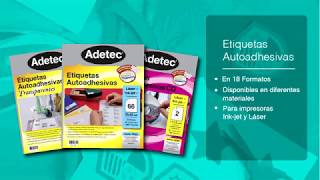 Tutorial Etiquetas Inkjet  Láser Láser Adetec® [upl. by Coleville]