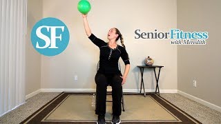 Senior Fitness  Seated Exercises with Playground Ball [upl. by Mairhpe]