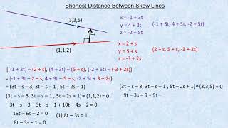 Shortest Distance Between Skew Lines [upl. by Dnomde]