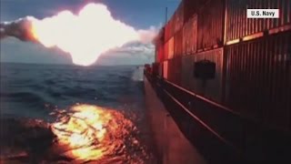 See Tomahawk missile strike a ship [upl. by Latricia854]