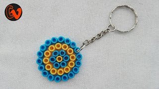 DIY  How to make Perler Bead Keychain [upl. by Rosco]