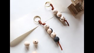 Wooden Bead Keychain Tutorial [upl. by Regazzi]