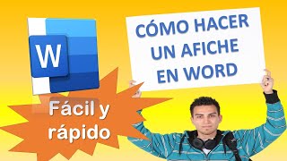 Cómo hacer un afiche en Word [upl. by Okoyik]