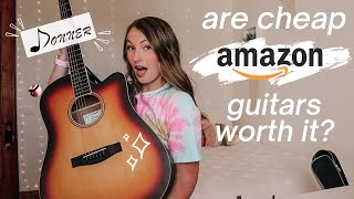 Are Cheap Guitars on Amazon Worth it  Donner Guitar Review amp Unboxing 2021 [upl. by Yltneb]