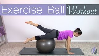 20 Minute Pilates Workout with an Exercise Ball [upl. by Enilrad]