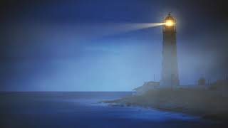 Lighthouse at Night  Rain and Ocean Sounds [upl. by Ardene]