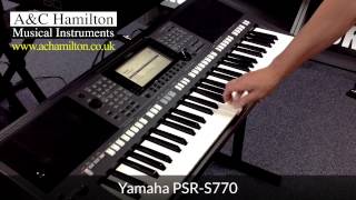 Yamaha PSRS770 Arranger Workstation Keyboard FIRST LOOK [upl. by Eetak]