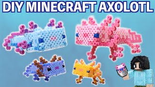 DIY Minecraft Axolotl Perler Bead Figure Tutorial [upl. by Lytsirhc]