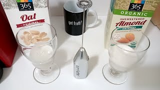 Oat Milk vs Almond Milk part 2 Frothing Test [upl. by Idalia]