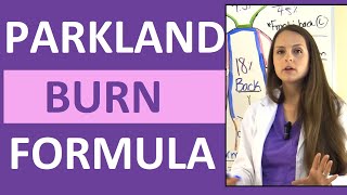 Parkland Burn Formula Calculation Example Nursing NCLEX Lecture Review [upl. by Merete]