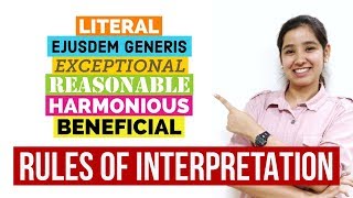 Rules of Interpretation  Interpretation of Statutes in Hindi [upl. by Gracye]