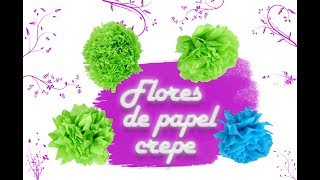 Cómo hacer flores con papel crepe  PASO A PASO [upl. by Dnomyar464]