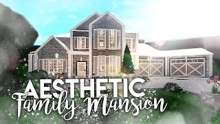 Roblox  Bloxburg Aesthetic Family Mansion  House Build [upl. by Storm644]