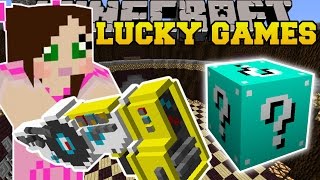 Minecraft DUBSTEP GUNS EXPLOSIVE CHALLENGE GAMES  Lucky Block Mod  Modded MiniGame [upl. by Suez]