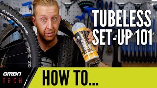 Mountain Bike Tubeless Tyre Set Up 101  GMBN How To [upl. by Eriha]