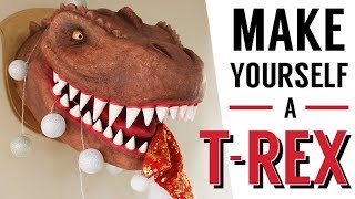 How to make a paper mache TRex tutorial with a twist in the end [upl. by Fiertz]