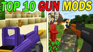 Top 10 Minecraft Gun Mods [upl. by Enilatan]