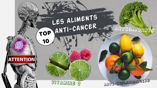 Top 10 des aliments anticancer 🥦🍋🍇🧄 [upl. by Htez]