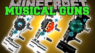 Minecraft MUSICAL GUNS DESTRUCTION FROM DUBSTEP Mod Showcase [upl. by Vinni546]