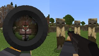 This Minecraft Bedrock Addon Has Actual 3D Guns [upl. by Anegue]