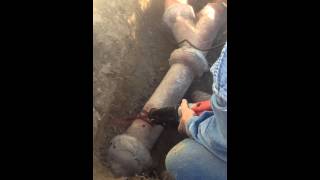 DIY Add Clean out to Main sewer Clay pipe [upl. by Kowalski134]