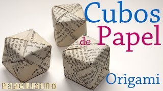 Tutorial Caja Cubo Papel Origami [upl. by Ormond]