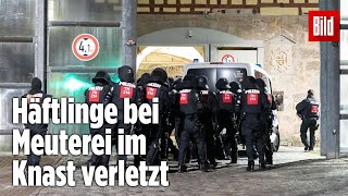 Gefängnismeuterei Polizei stürmt Knast in Thüringen  JVA Untermaßfeld [upl. by Mosley293]